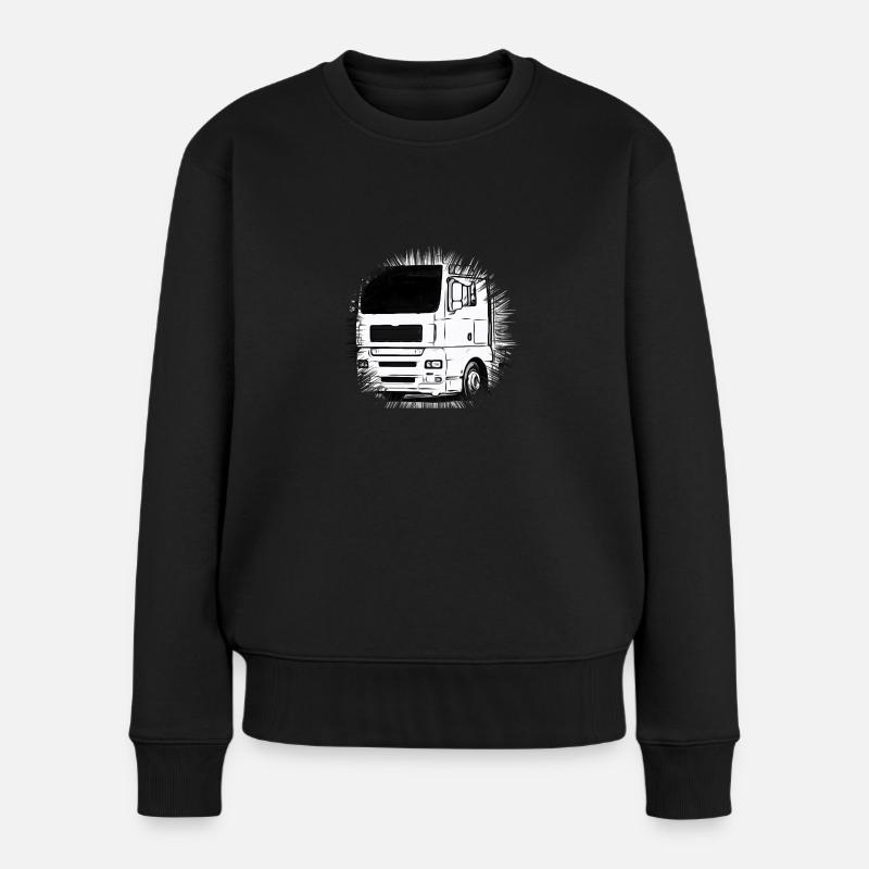 Lastwagen - Frauen Premium Bio Pullover - Schwarz