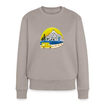 van life - Pull Premium bio Femme - taupe - Devant - Julia (174cm)