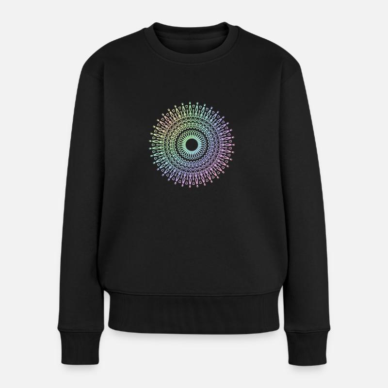 mandala - Women's Premium Organic Jumper - black