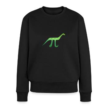 Mathe-Symbol Pinosaurus Pi Dinosaurier Geschenk - Frauen Premium Bio Pullover - Schwarz - Vorne - Julia (174cm)
