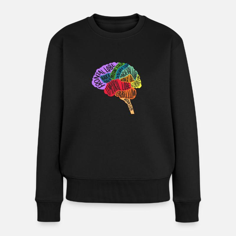 Gehirn Neurologe - Frauen Premium Bio Pullover - Schwarz
