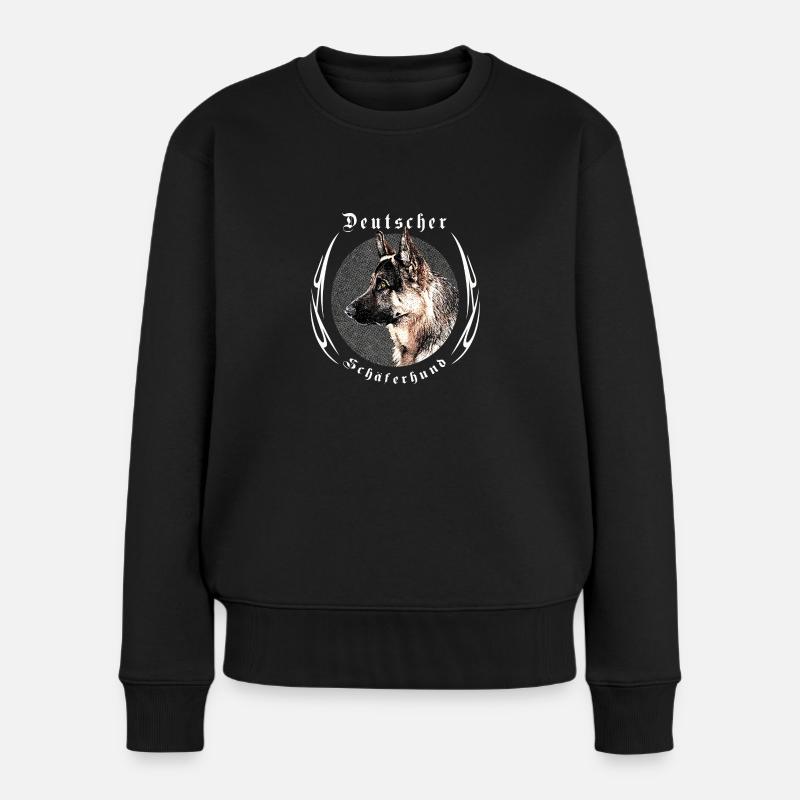 Deutscher Schäferhund - Frauen Premium Bio Pullover - Schwarz