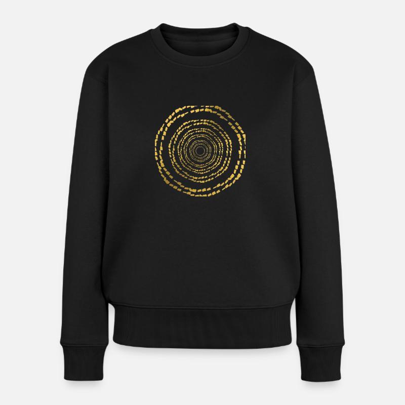 illusion d'optique en cercle d'ore - Pull Premium bio Femme - noir