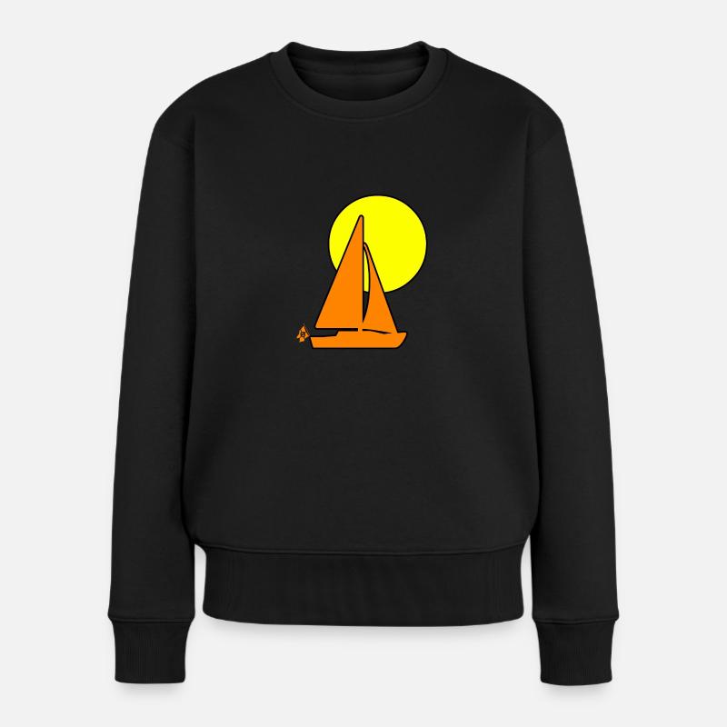 Segeln - Frauen Premium Bio Pullover - Schwarz