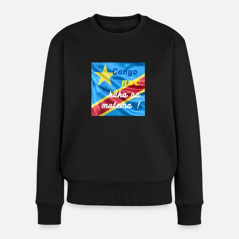 Congo RDC kaka na motema ! - Pull Premium bio Femme - noir