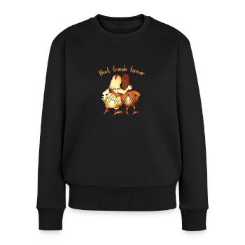 Meilleurs amis pour la vie - Pull Premium bio Femme - noir - Devant - Julia (174cm)
