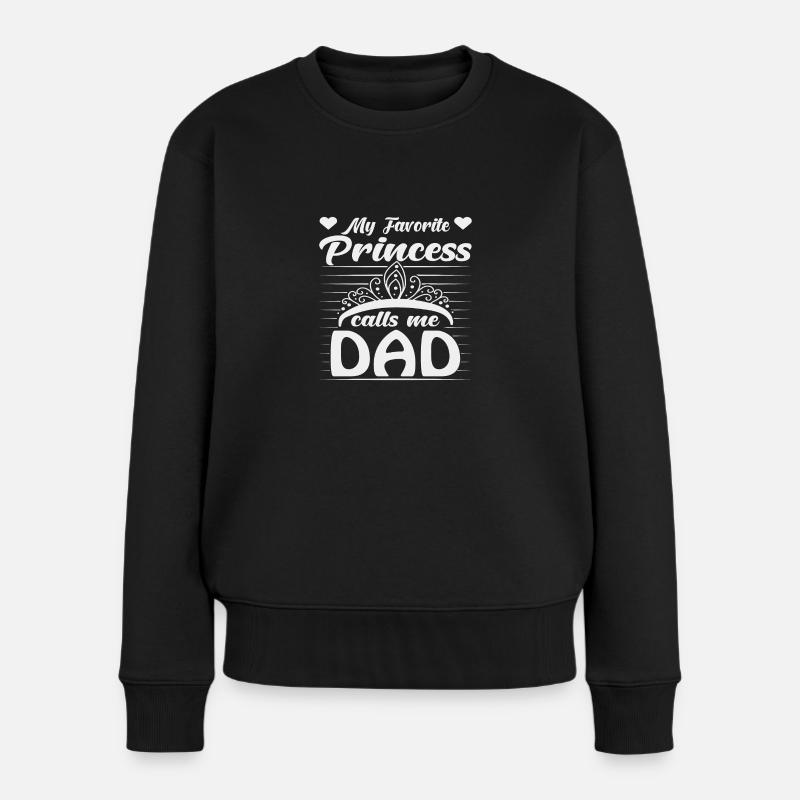 Ma princesse préférée m’appelle papa - Pull Premium bio Femme - noir