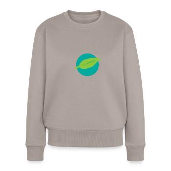 UniversalPlant - Frauen Premium Bio Pullover - Taupe - Vorne - Julia (174cm)