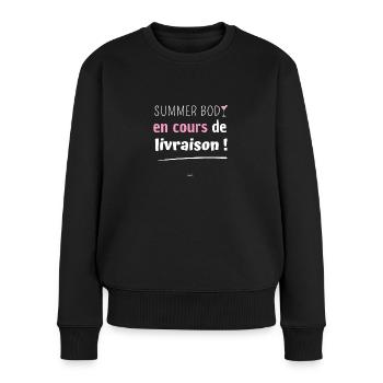 Summer body en cours de livraison ! Etre soi même - Pull Premium bio Femme - noir - Devant - Julia (174cm)