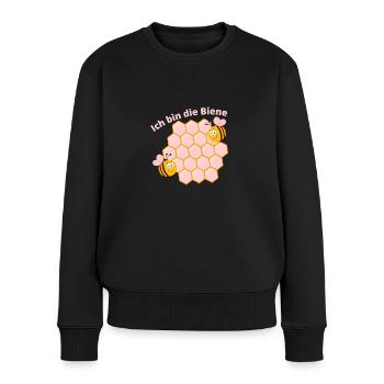 Ich bin die Biene - Frauen Premium Bio Pullover - Schwarz - Vorne - Julia (174cm)