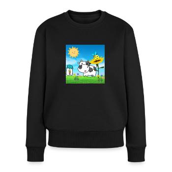 cow - Women's Premium Organic Jumper - black - Front - Julia (174cm)