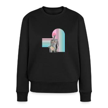 ladies night - Frauen Premium Bio Pullover - Schwarz - Vorne - Julia (174cm)