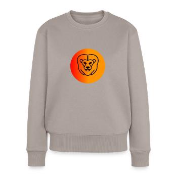 Lion with red eyes - Women's Premium Organic Jumper - taupe - Front - Julia (174cm)