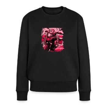 Motorrad GS black rot - Frauen Premium Bio Pullover - Schwarz - Vorne - Julia (174cm)