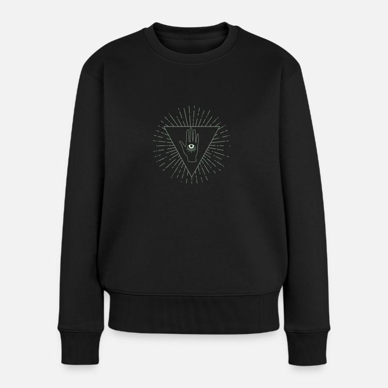 Mystery Hand - Frauen Premium Bio Pullover - Schwarz