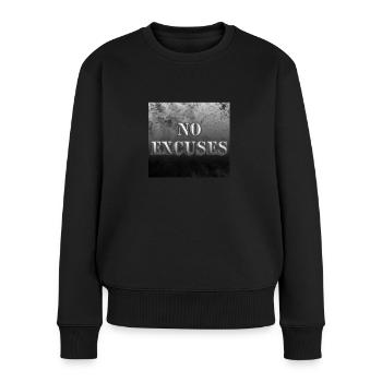 Pas d’excuses - Pull Premium bio Femme - noir - Devant - Julia (174cm)