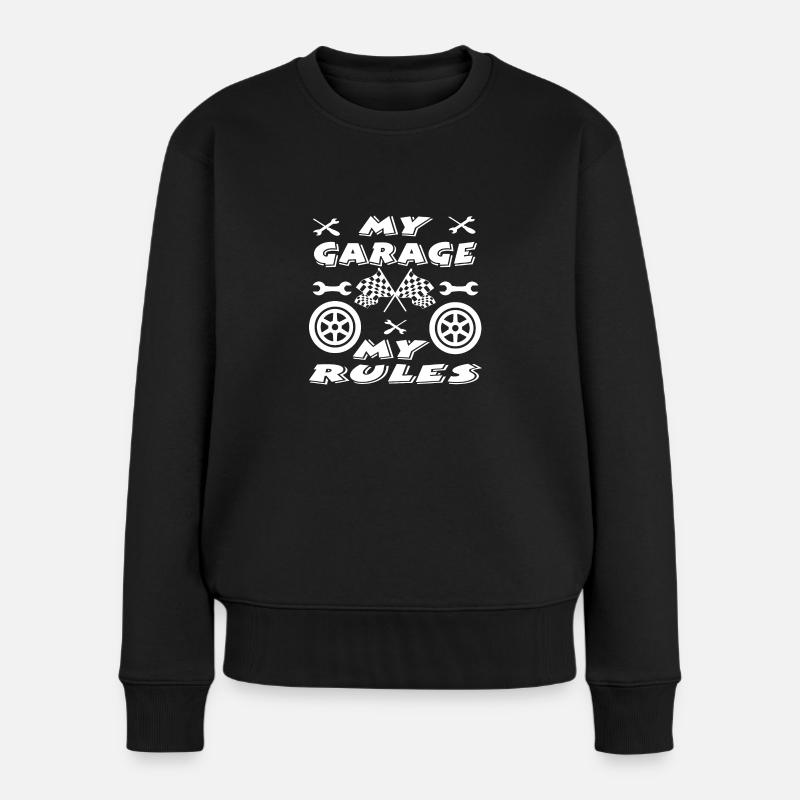 Car - Women's Premium Organic Jumper - black