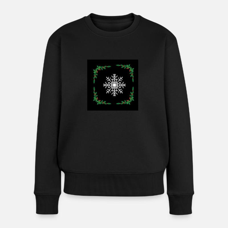 snowflake - Women's Premium Organic Jumper - black
