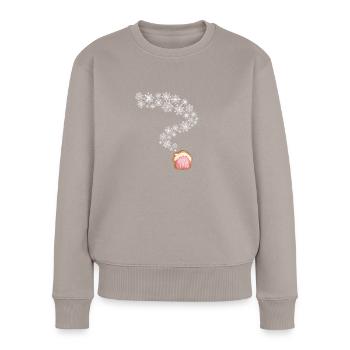 Maison en pain d’épices - Pull Premium bio Femme - taupe - Devant - Julia (174cm)