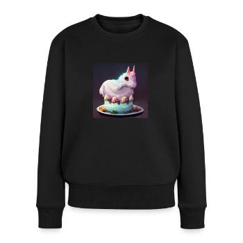 Cake en forme de licorne - Pull Premium bio Femme - noir - Devant - Julia (174cm)