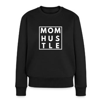Maman Hustle - Pull Premium bio Femme - noir - Devant - Julia (174cm)