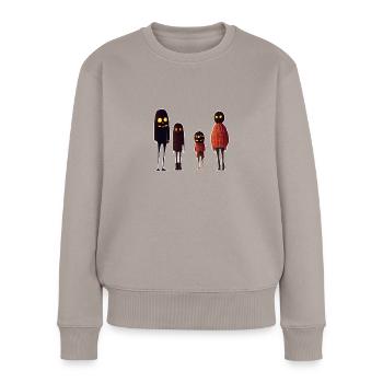 Zombie Family - Women's Premium Organic Jumper - taupe - Front - Julia (174cm)