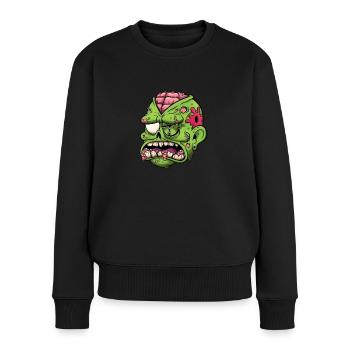 Wounded Zombie Head - Women's Premium Organic Jumper - black - Front - Julia (174cm)