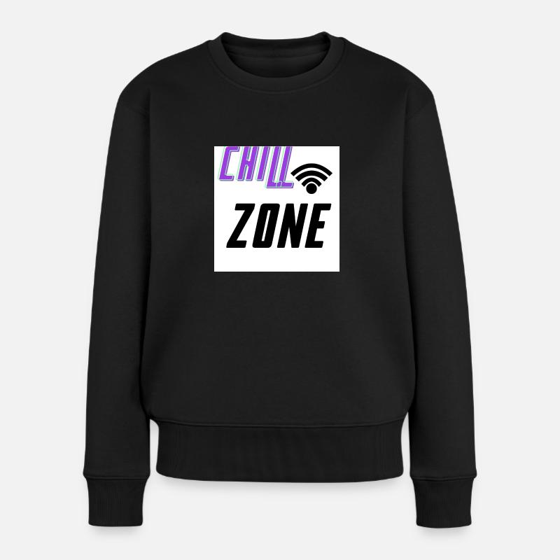 chill Zone - Frauen Premium Bio Pullover - Schwarz