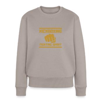 KICKBOXING FIGHTER - Pull Premium bio Femme - taupe - Devant - Julia (174cm)