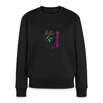 Belle et démone (rainbow style) - Pull Premium bio Femme - noir - Devant - Julia (174cm)