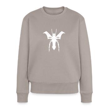 Fliegende Spinne - Frauen Premium Bio Pullover - Taupe - Vorne - Julia (174cm)