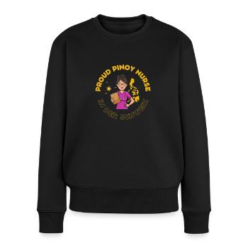 Pinoy Nurse Geschenk Krankenschwester Schweiz - Frauen Premium Bio Pullover - Schwarz - Vorne - Julia (174cm)