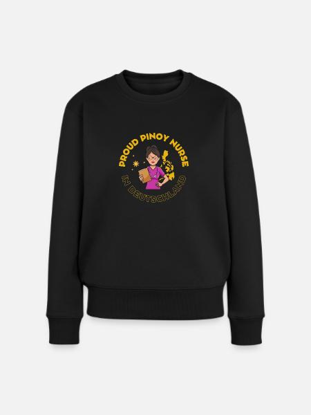 Pinoy Nurse Geschenk Krankenschwester Deutschland - Frauen Premium Bio Pullover - Schwarz