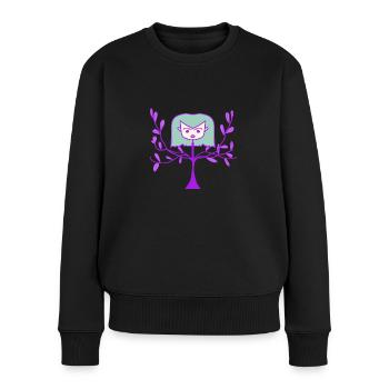 Dessin animé mignon - Pull Premium bio Femme - noir - Devant - Julia (174cm)