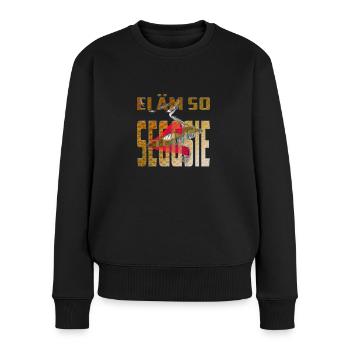 EI ÄM SO SEGGSIE - lustiger Spruch - Anmachspruch - Frauen Premium Bio Pullover - Schwarz - Vorne - Julia (174cm)