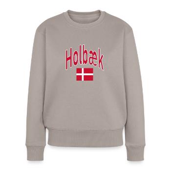 Drapeau du Danemark de Holbæk - Pull Premium bio Femme - taupe - Devant - Julia (174cm)