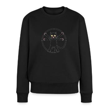 Leonardo da Kitty - Women's Premium Organic Jumper - black - Front - Julia (174cm)