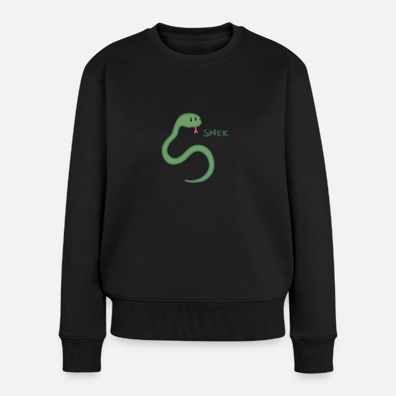 SNEK - Frauen Premium Bio Pullover - Schwarz