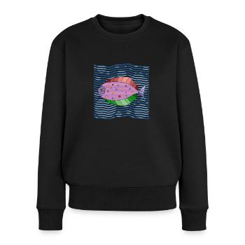 Poisson - Pull Premium bio Femme - noir - Devant - Julia (174cm)