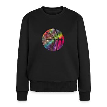 Basketball silhouette - Frauen Premium Bio Pullover - Schwarz - Vorne - Julia (174cm)