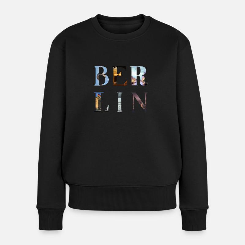 Berlin - Frauen Premium Bio Pullover - Schwarz