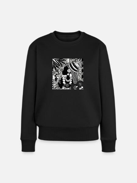Tahitienne - planète Terre - Pull Premium bio Femme - noir