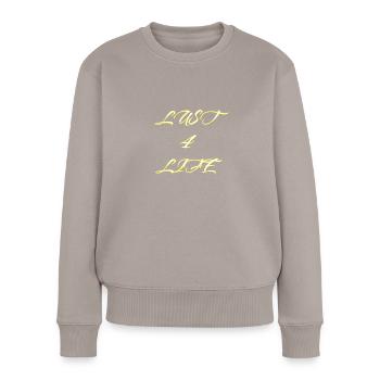 LUST 4 LIFE - Frauen Premium Bio Pullover - Taupe - Vorne - Julia (174cm)