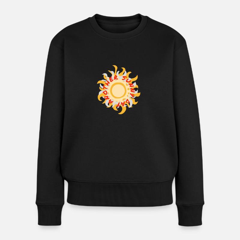 Ein weiterer sonniger Tag - Frauen Premium Bio Pullover - Schwarz