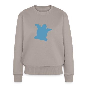 Schildkröte - Frauen Premium Bio Pullover - Taupe - Vorne - Julia (174cm)