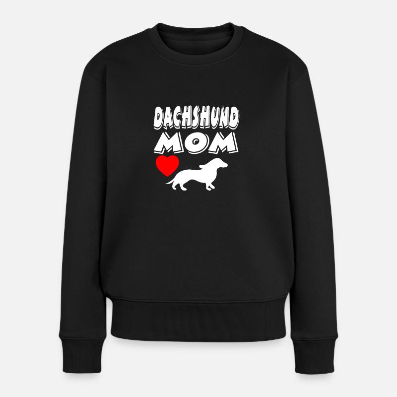Dackel - Frauen Premium Bio Pullover - Schwarz