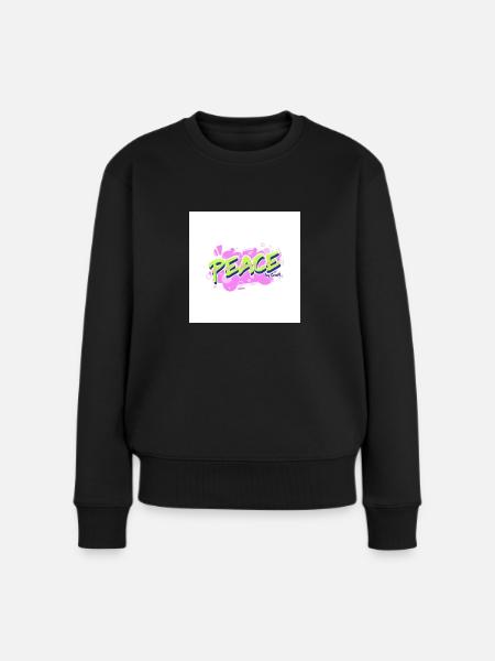 graffiti logo maker featuring bubbly graphics - Frauen Premium Bio Pullover - Schwarz