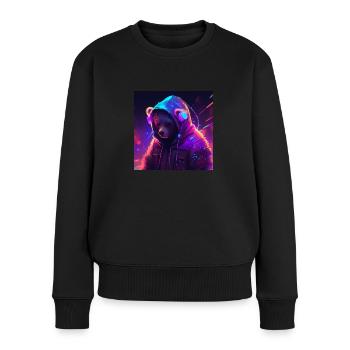 Cool Gaming Bear - Women's Premium Organic Jumper - black - Front - Julia (174cm)