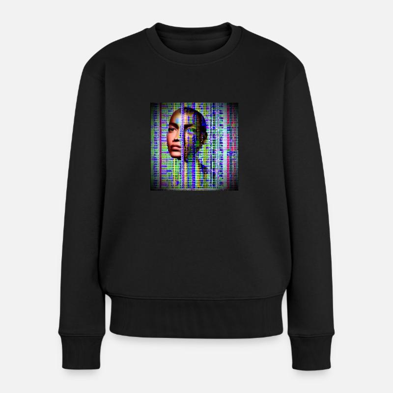 Künstliche Intelligenz - Frauen Premium Bio Pullover - Schwarz