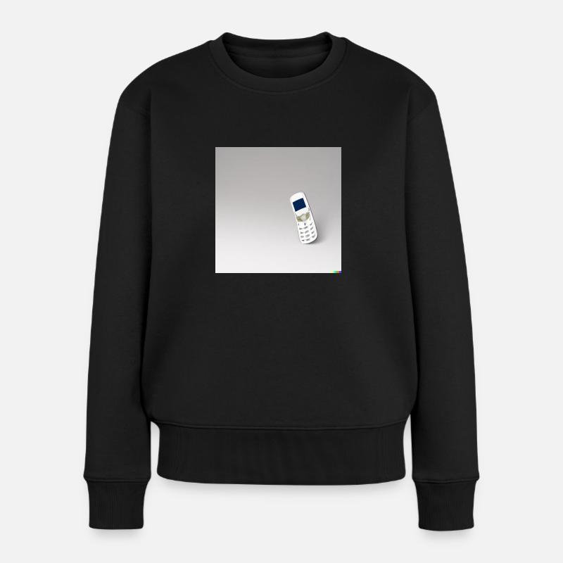 Minimal Cell 02 - Frauen Premium Bio Pullover - Schwarz